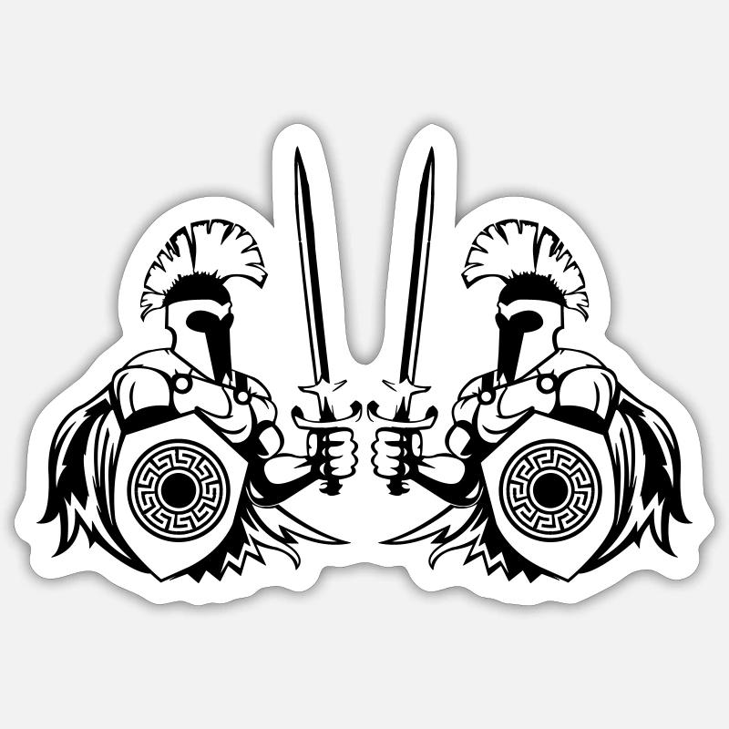 Spartans - Sticker size S (10 x 10 cm) - white matte