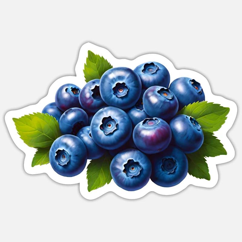 Bleuets - Sticker taille S (10 x 10 cm) - blanc mat