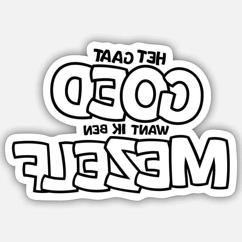 Ça se passe bien parce que je suis moi-même (miroir) Sticker taille S (10 x 10 cm)
