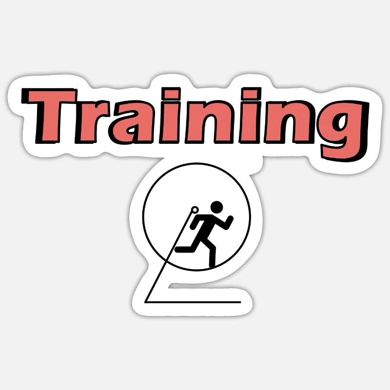 Training - Sticker taille S (10 x 10 cm) - blanc mat