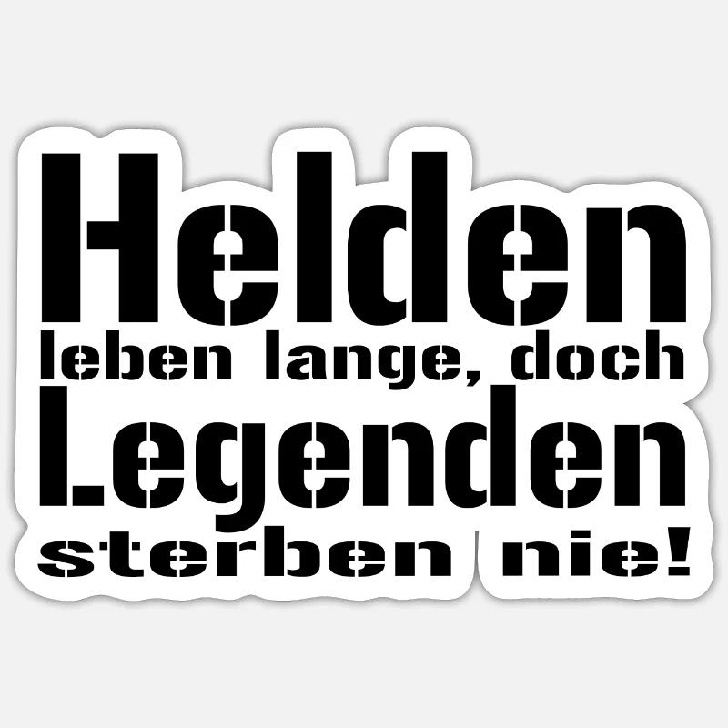 helden - Sticker Größe S (10 x 10 cm) - Mattweiß