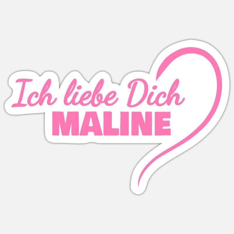 Gift for Maline - Sticker size S (10 x 10 cm) - white matte