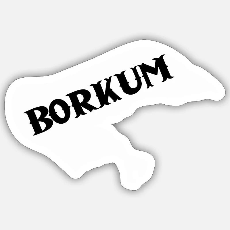 Île de Borkum Sticker taille S (10 x 10 cm)