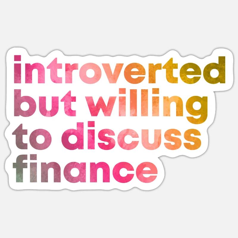 Finance - Sticker size S (10 x 10 cm) - white matte