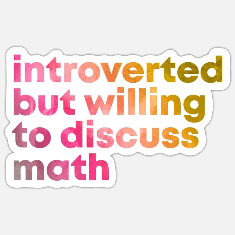 mathématique - Sticker taille S (10 x 10 cm) - blanc mat