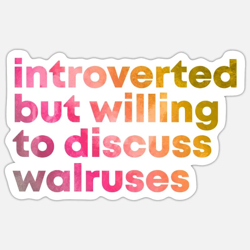 Walrus - Sticker size S (10 x 10 cm) - white matte