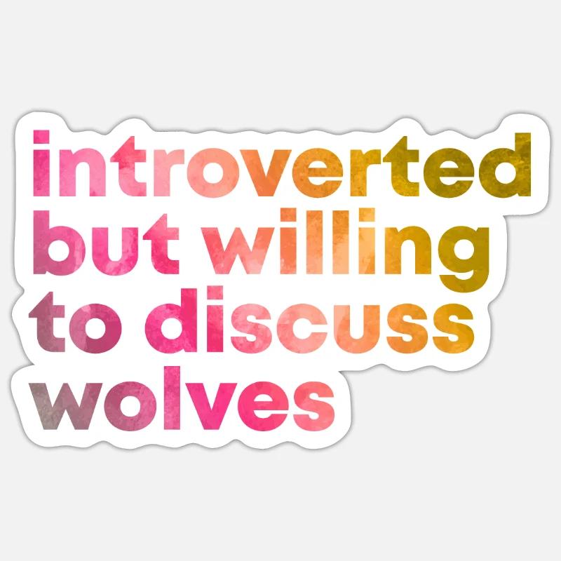 Wolf - Sticker Größe S (10 x 10 cm) - Mattweiß