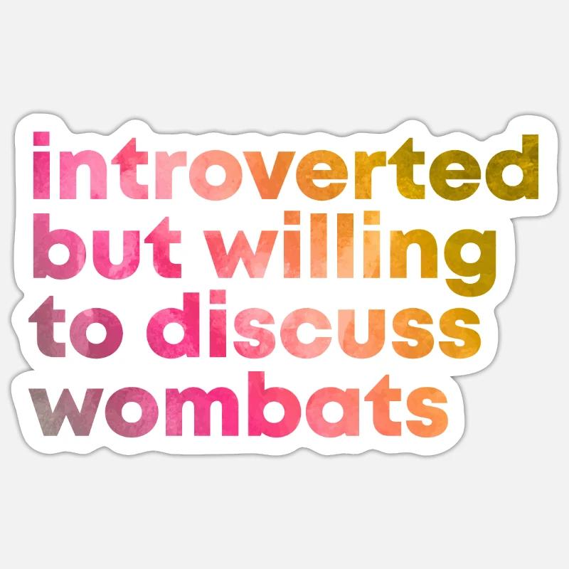 Wombat - Sticker taille S (10 x 10 cm) - blanc mat