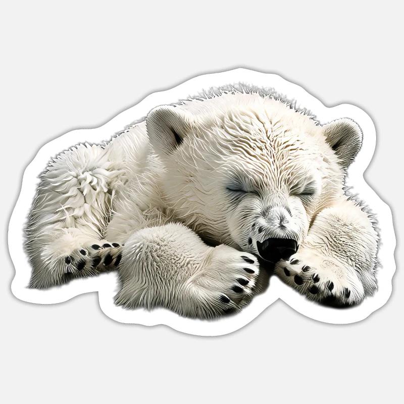Polar bear - Sticker size S (10 x 10 cm) - white matte