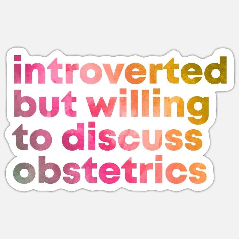 Obstetrics - Sticker size S (10 x 10 cm) - white matte