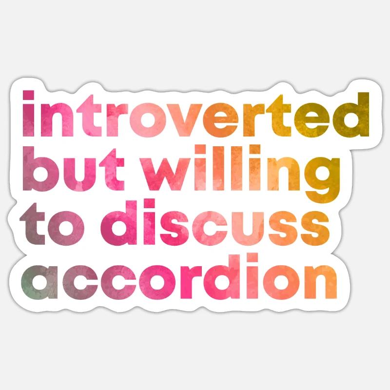 accordéon - Sticker taille S (10 x 10 cm) - blanc mat