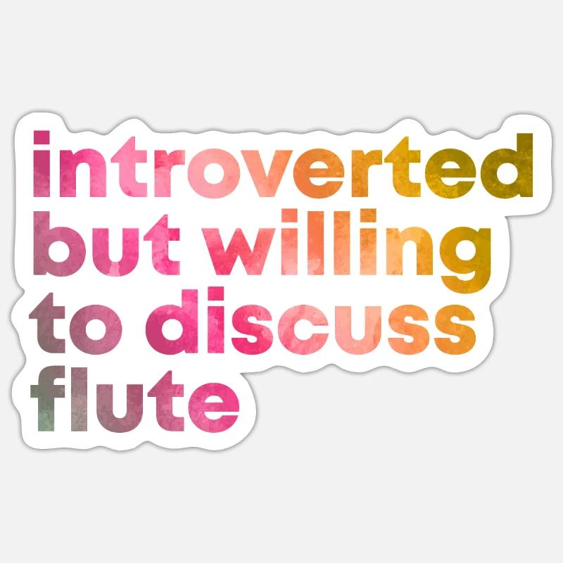 Flöte - Sticker Größe S (10 x 10 cm) - Mattweiß
