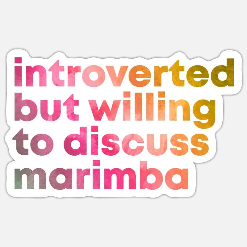 Marimba - Sticker size S (10 x 10 cm) - white matte