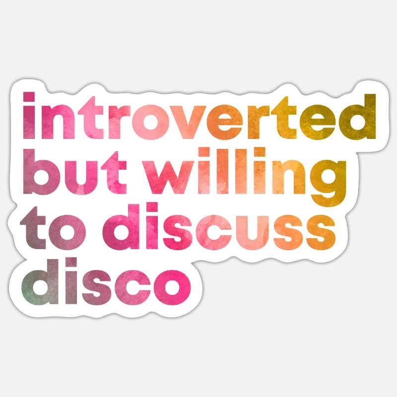 discothèque - Sticker taille S (10 x 10 cm) - blanc mat