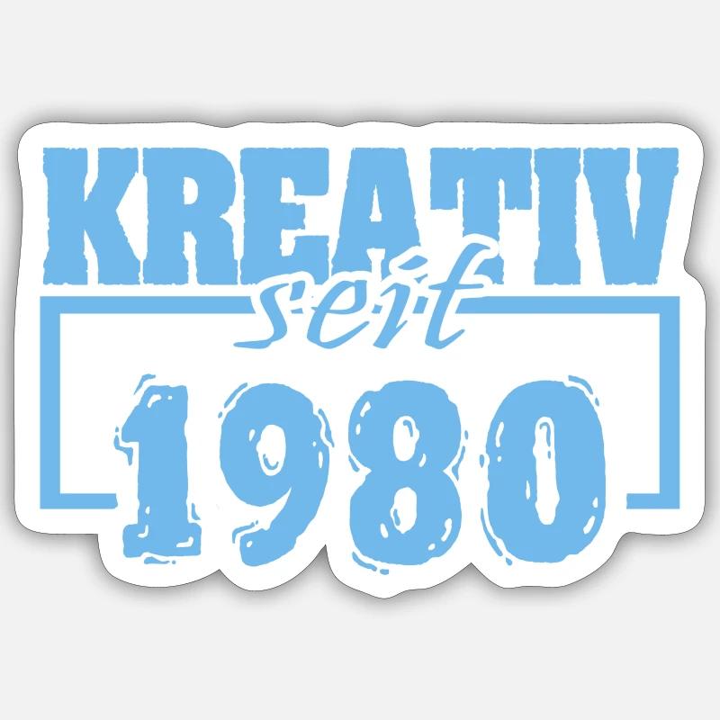 Painter 1980 - Sticker size S (10 x 10 cm) - white matte