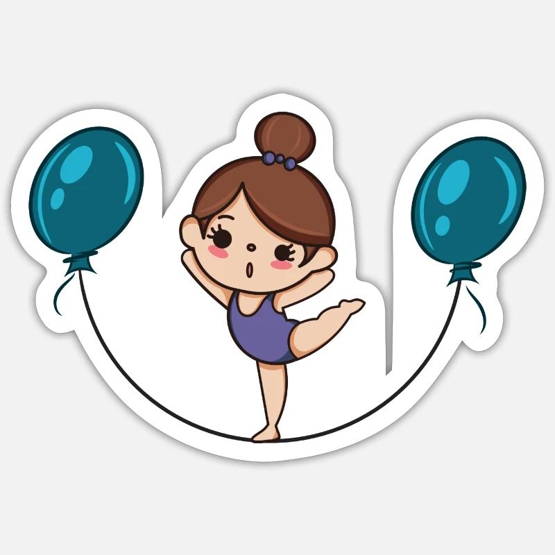 Acrobat drawing Sticker size S (10 x 10 cm)