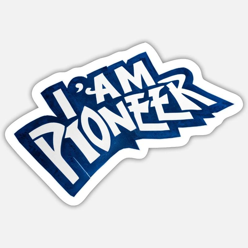Ich bin ein Pionier - Sticker Größe S (10 x 10 cm) - Mattweiß
