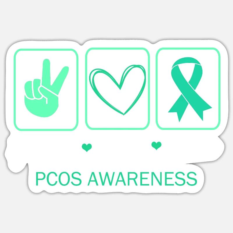 Pcos-Bewusstsein Sticker Größe S (10 x 10 cm)