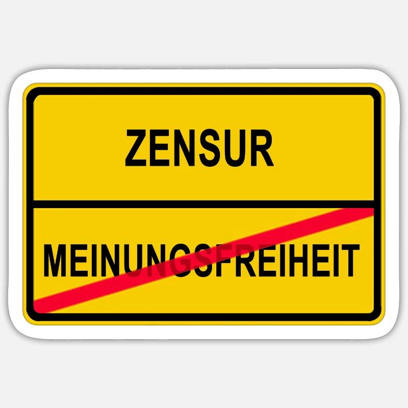 Censure - Liberté d’expression Sticker taille S (10 x 10 cm)