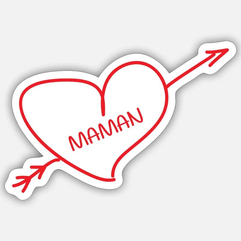 Mama, ich liebe dich - Muttertag Sticker Größe S (10 x 10 cm)