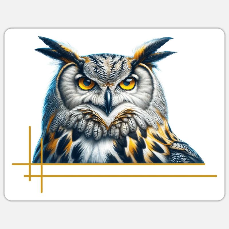 Impressive Eagle Owl Sticker size S (10 x 10 cm)