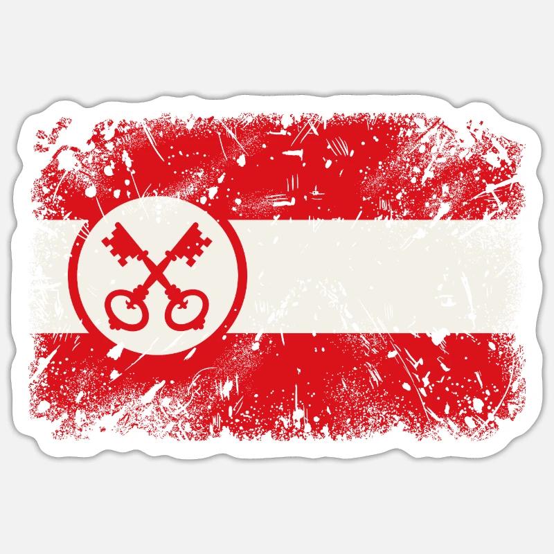 Leiden Flag Sticker size S (10 x 10 cm)