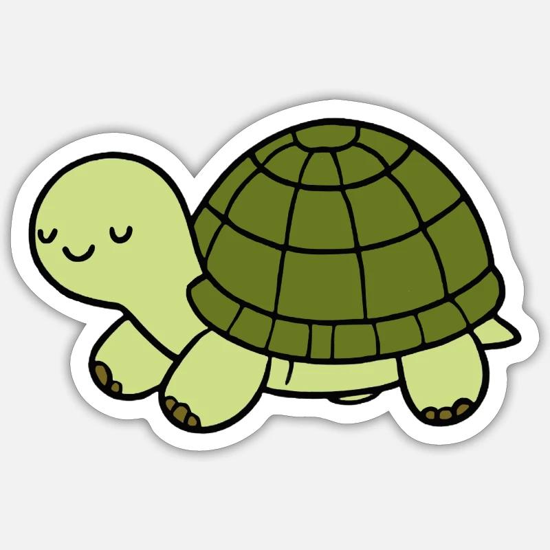 Turtle - Sticker size S (10 x 10 cm) - white matte