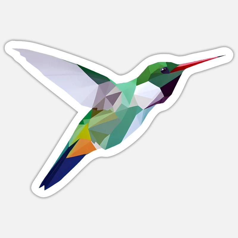 Low Poly Bird Sticker size S (10 x 10 cm)