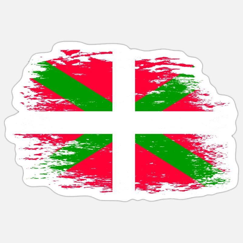 Basque flag used Sticker size S (10 x 10 cm)