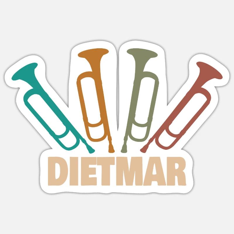 Dietmar - Sticker size S (10 x 10 cm) - white matte