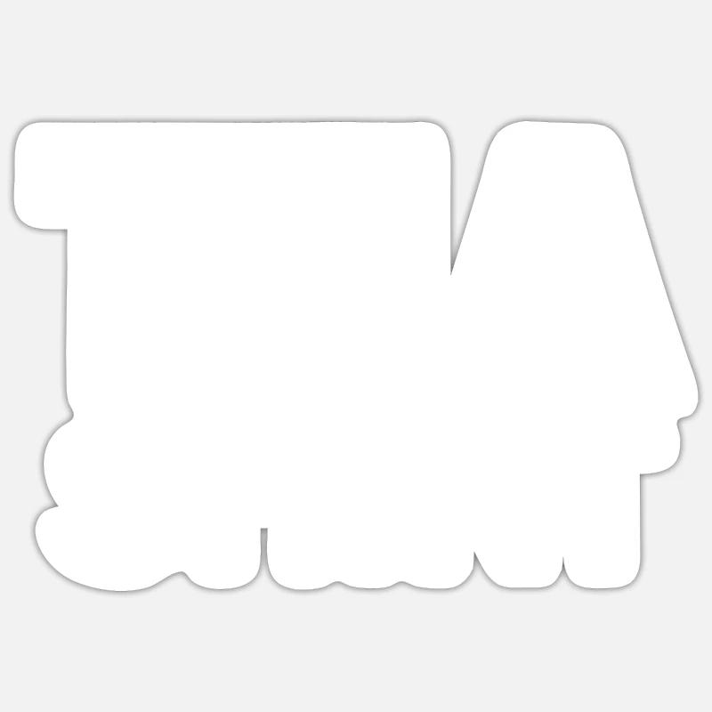 Tee-Hemd - Sticker Größe S (10 x 10 cm) - Mattweiß
