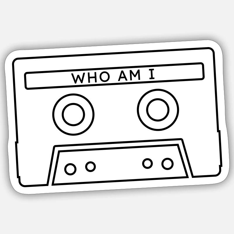 Retro Audio Cassette - Sticker size S (10 x 10 cm) - white matte