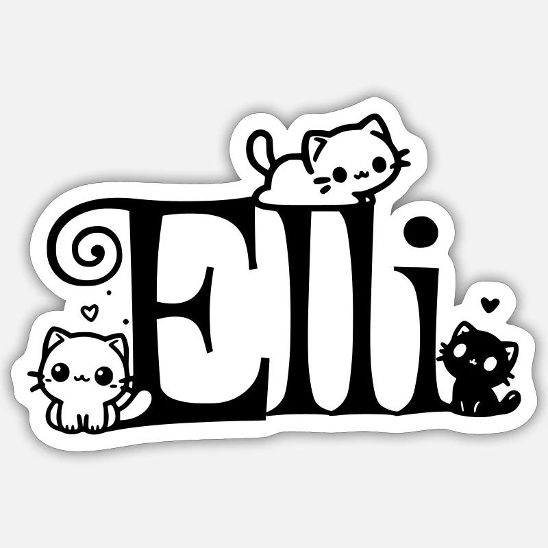 Elli surname First name Kitten name Sticker size S (10 x 10 cm)