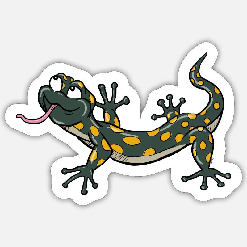 Lizard Climber - Sticker size S (10 x 10 cm) - white matte