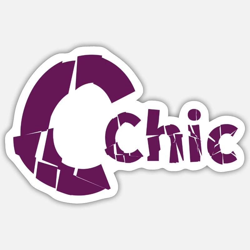 Chic - Sticker Größe S (10 x 10 cm) - Mattweiß