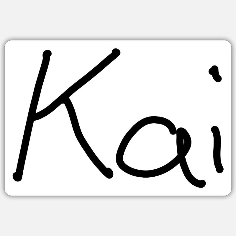 Kai - Sticker Größe S (10 x 10 cm) - Mattweiß