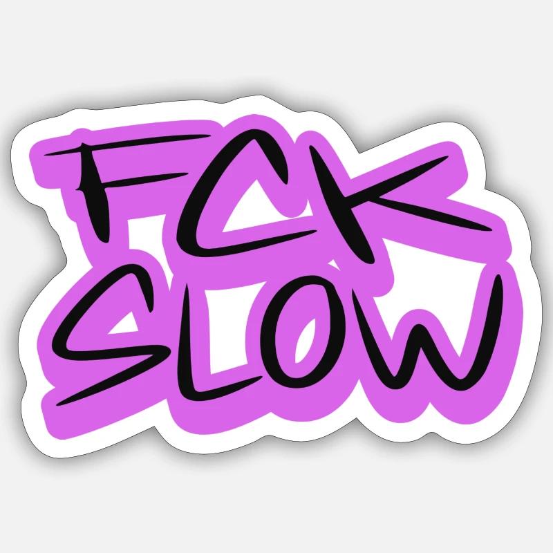 Fahr schnell oder schweig Sticker Größe S (10 x 10 cm)