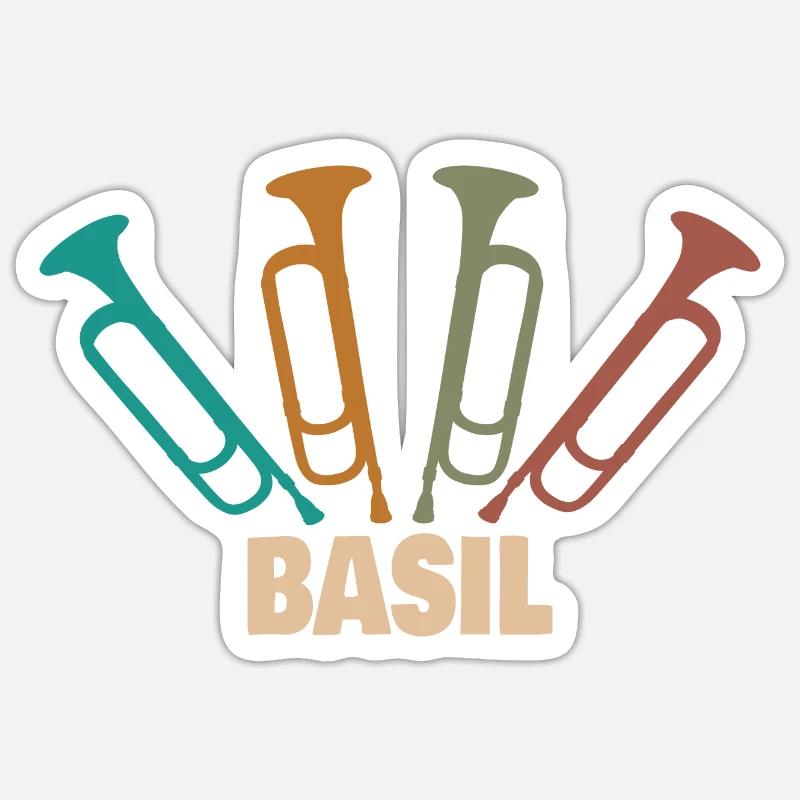 Gift for Basil - Sticker size S (10 x 10 cm) - white matte