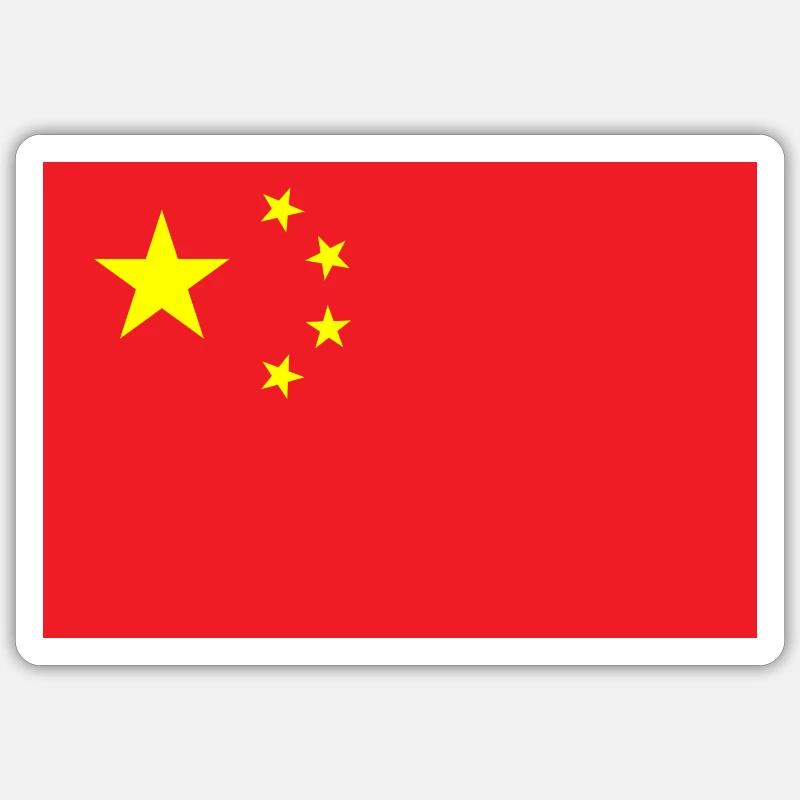 Chine - Sticker taille S (10 x 10 cm) - blanc mat
