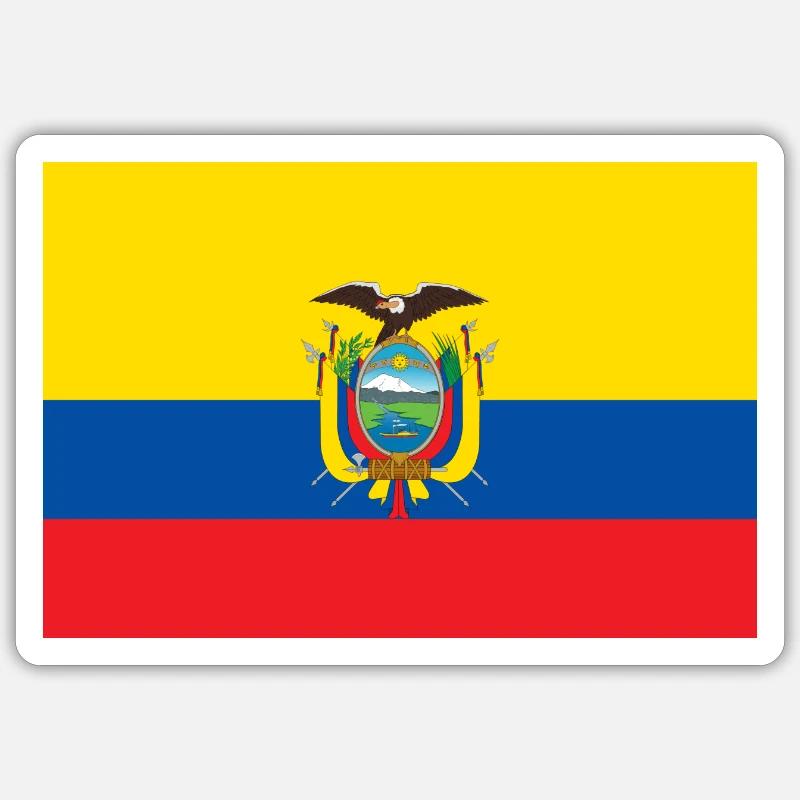 Ecuador - Sticker size S (10 x 10 cm) - white matte