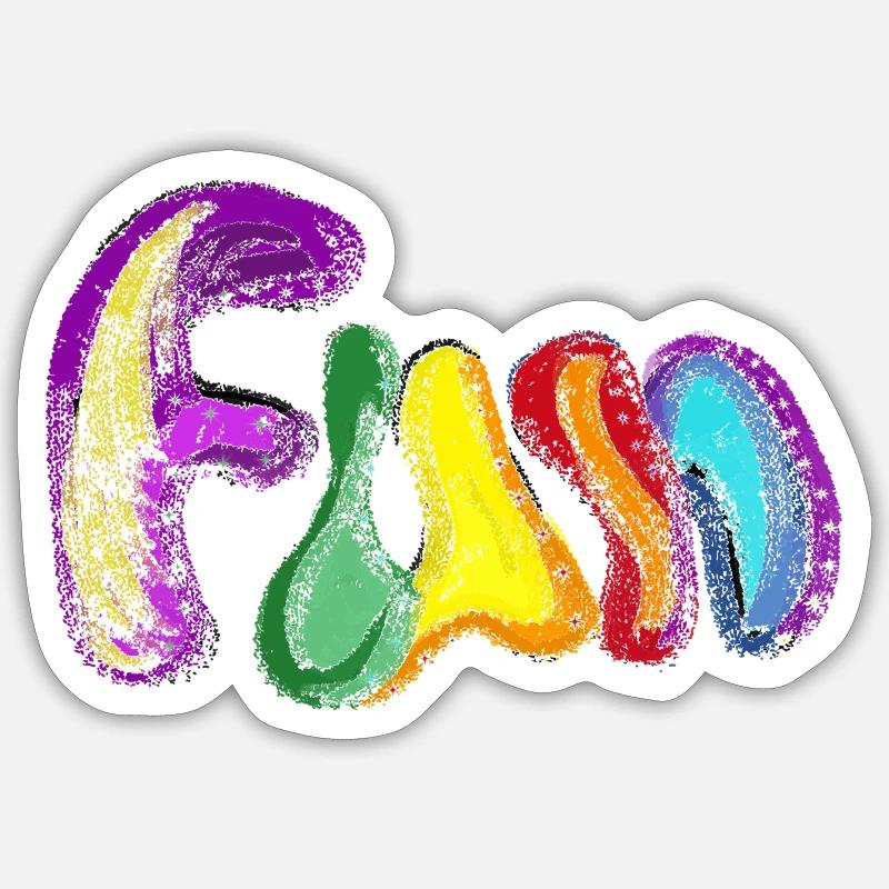 FUN - Sticker size S (10 x 10 cm) - white matte
