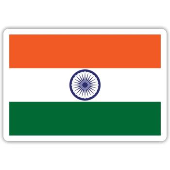India - Sticker size S (10 x 10 cm) - white matte - Front