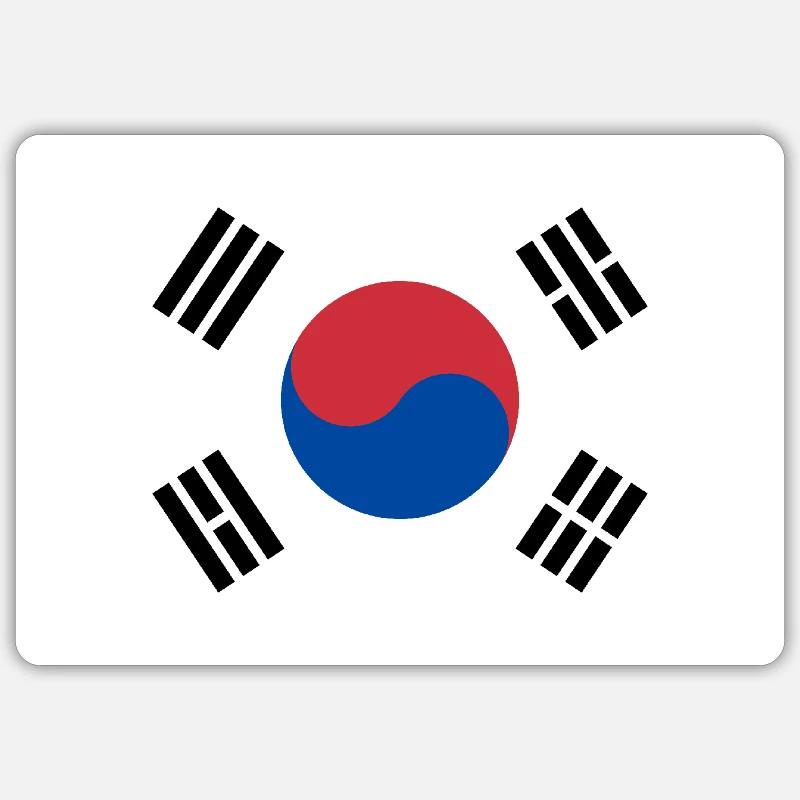 Corée du Sud Sticker taille S (10 x 10 cm)