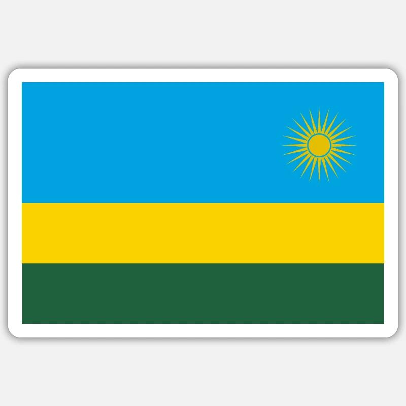 Rwanda - Sticker size S (10 x 10 cm) - white matte
