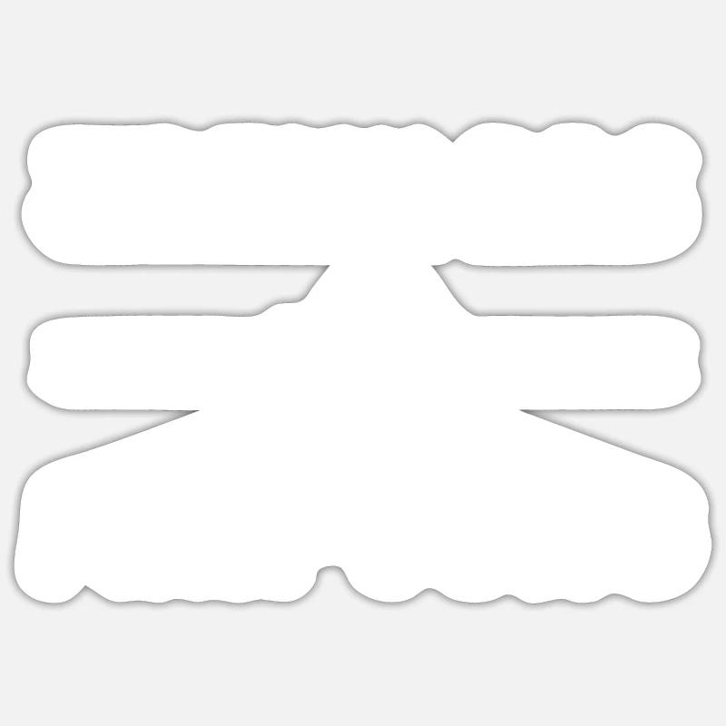 Mah jong - Sticker taille S (10 x 10 cm) - blanc mat