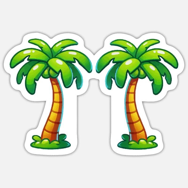 Palm trees Sticker size S (10 x 10 cm)