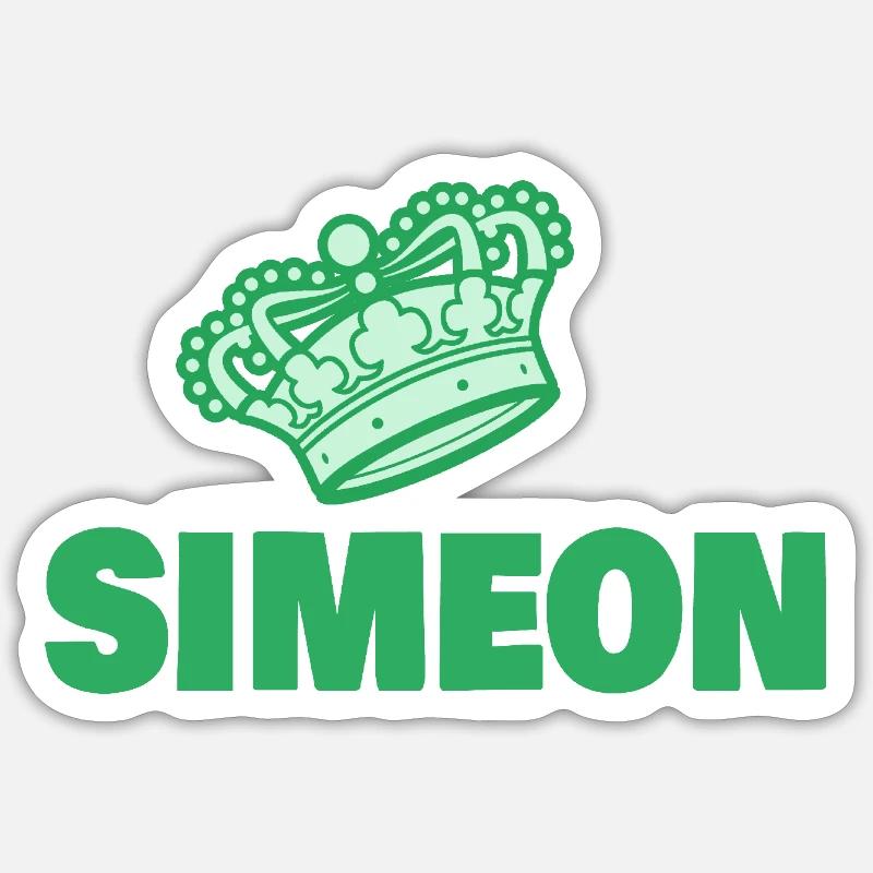 Siméon comme prénom - Sticker taille S (10 x 10 cm) - blanc mat