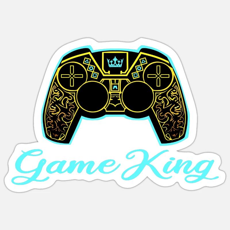 Game King Controller zocken Sticker Größe S (10 x 10 cm)