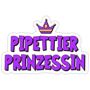 Pipettierprinzessin - Sticker Größe S (10 x 10 cm) - Mattweiß - Vorne