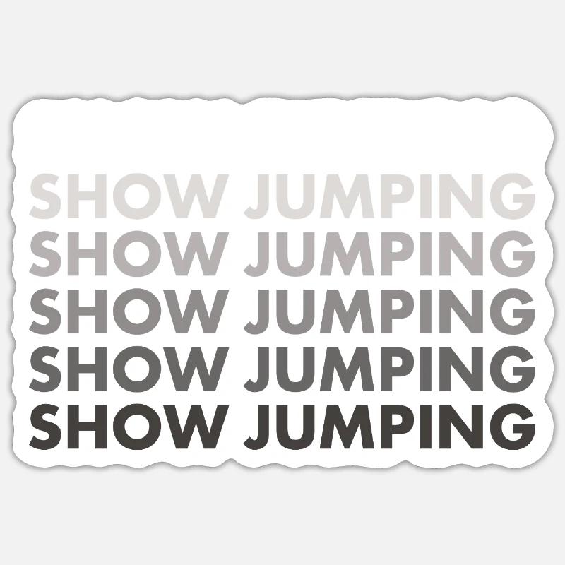 Saut d’obstacles Saut d’obstacles - Sticker taille S (10 x 10 cm) - blanc mat
